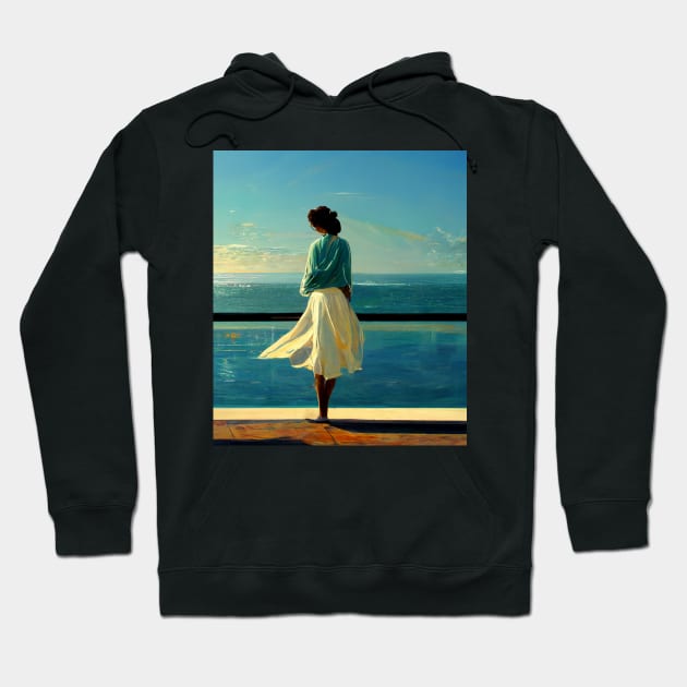 Calm peaceful woman in a tranquil setting Hoodie by fistikci